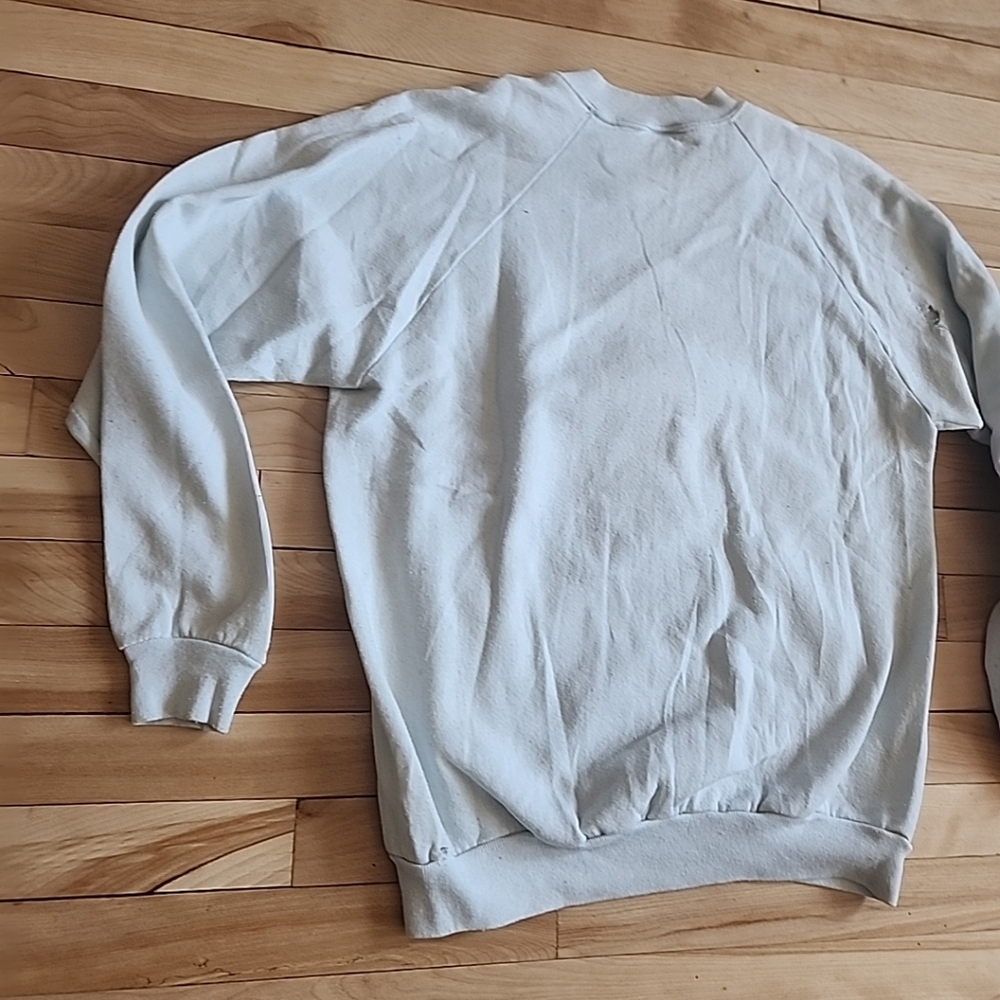 White Graphic Sweatshirt with Cartoon Print - Picture 11 of 13